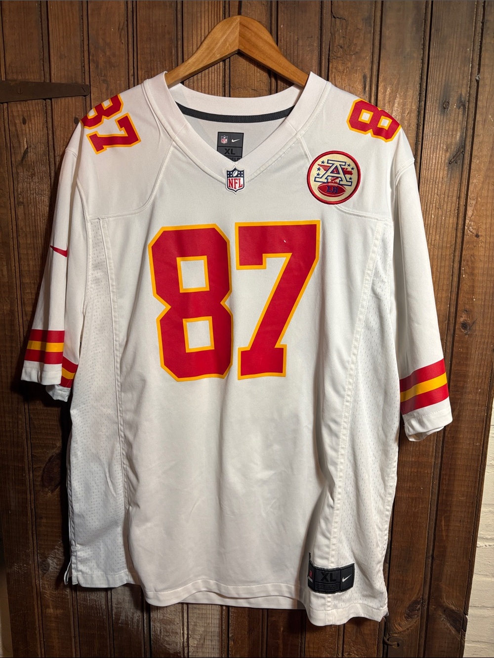 Nike Travis Kelce Men’s White Kansas City Chiefs #87 Football Jersey